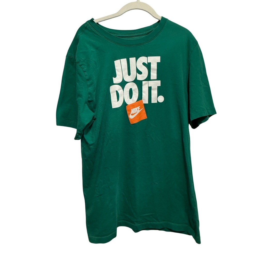 Nike Just Do It Graphic T Shirt Green Men's LT